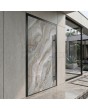 LIM Grigio - aluminium hinged door covered with grigio sintered quartz