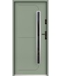 Sta Hadar - exterior metal front entry door with glass