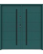 Sta Henson Double - contemporary steel double front door with ribs