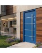 Blue minimalist steel front door for modern home