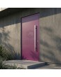 Purple aluminium entrance door