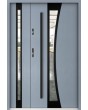 Sta Gemini Duo Noir - modern entrance door with side panel