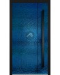 LIM B3 - aluminum hinged door covered with blue stainless steel sheet