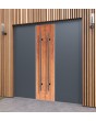 LIM v22 double - double aluminum front door with wooden decor