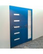 Blue aluminum front entrance door