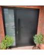 Anthracite Aluminum Hinged LIM front door with left sidelight