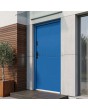 blue external house steel door
