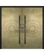 LIM M12 double - Aluminum hinged double door with gold texture of milled metal
