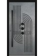 LIM M13 - aluminum door with grey texture of milled metal