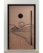 PIVOT M14 - aluminum pivot door with copper texture of milled metal