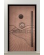 PIVOT M14 - aluminum pivot door with copper texture of milled metal