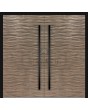 LIM M16 double - Aluminum front double entry door with texture of milled metal