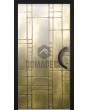 LIM M18 - aluminum hinged entry door with yellow brass texture of milled metal