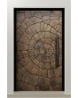 PIVOT M30 - aluminum pivot door with brown texture of milled metal