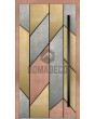 LIM M4 - Aluminum hinged entry door coated with different color of liquid metal