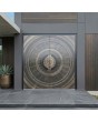 Brown liquid metal double aluminum door
