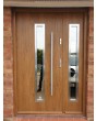 winchester house metal front door with side panel