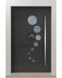 PIVOT 12E - Aluminum pivot door with with circular windows