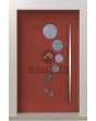PIVOT 12E - Aluminum pivot door with with circular windows