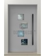 LIM 14E - modern aluminium door with four square windows
