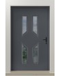 PIVOT CL11 - glazed traditional aluminum pivot door with decorative frame