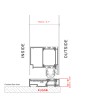 PIVOT V65 - pivot front door with milled pattern