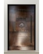 PIVOT M23 - aluminum pivot door with squareds in liquid metal