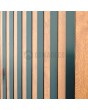 PIVOT RAIL6 - aluminum pivot door with black vertical slats made of aluminum profiles