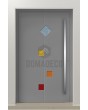 PIVOT Tonel - pivot door with tempered glass insert