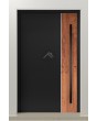 PIVOT V22 - aluminum front door with wooden decor