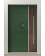 PIVOT V22 - aluminum front door with wooden decor