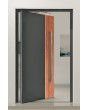 PIVOT V22 - aluminum front door with wooden decor