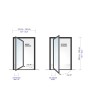 PIVOT WOODLINE 3 - pivot door covered Fir Platinum wood imitation