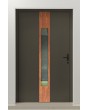 PIVOT V08 - aluminum front door with wooden decor