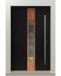 LIM V08 - aluminum front door with wooden decor