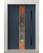 LIM V08 - aluminum front door with wooden decor