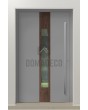 PIVOT V08 - aluminum front door with wooden decor