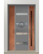 LIM V09 - aluminium entry door with wooden decor