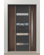 LIM V09 - aluminium entry door with wooden decor