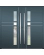 LIM Chip-C double - modern double aluminum entry door with glass