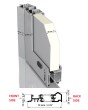 LIM G1 double - Double glass aluminium door with decorative panel