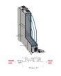 LIM Glass S14 - main frosted door with transparent decor