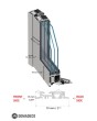 LIM G4 - Glass entry aluminium door with decorative panel