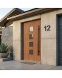 Golden oak high quality elegance aluminium front door for home
