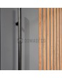 PIVOT RAIL3 - aluminum exterior door with vertical slats made of aluminum profiles