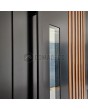 LIM RAIL4 - aluminum entry door with vertical slats made of aluminum profiles