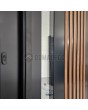 LIM RAIL4 - aluminum entry door with vertical slats made of aluminum profiles