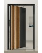 PIVOT RAIL3 - aluminum exterior door with vertical slats made of aluminum profiles