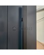 PIVOT RAIL4 - aluminum pivot door with vertical slats made of aluminum profiles