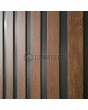 LIM RAIL4 - aluminum entry door with vertical slats made of aluminum profiles